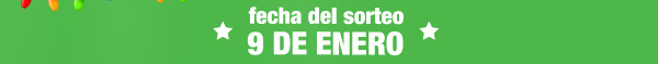 FECHA SORTEO 9 DE ENERO
